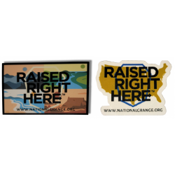 "Raised Right Here" Vinyl Stickers